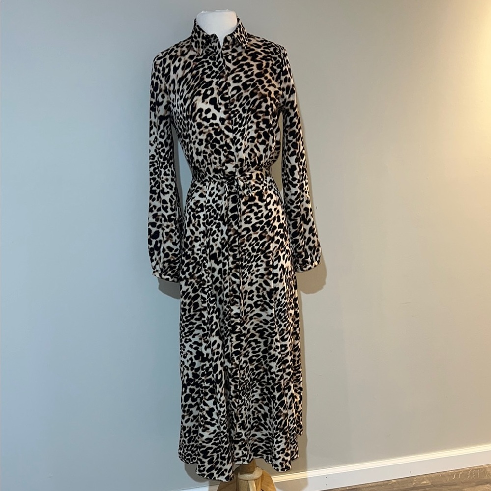 BCBG Leopard Print Maxi Dress